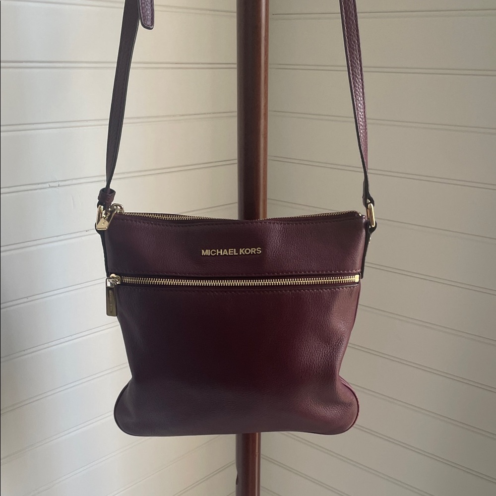 Michael Kors Bedford Wine Crossbody Bag